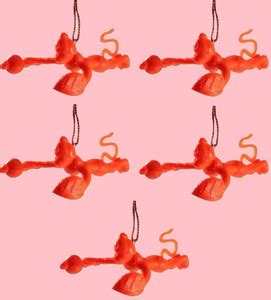 BZILO Pack of 5 Flying Lord Hanuman Hanging Bajrang Bali Orange Car ...
