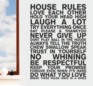 DESIGN2WALL 60 cm House Rules Self Adhesive Sticker Price in India ...