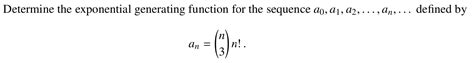 Image result for Exponential Generating Function Examples