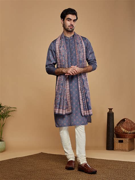 Men Mauve Kurta Sherwani Churidar Set – Kisah