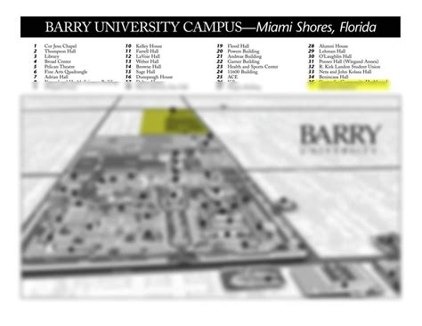 SOLUTION: Barry university campus map highlighted cchmm location ...