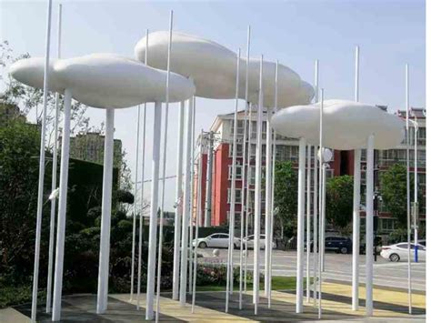 不锈钢云朵雕塑-户外园林镂空云朵广场售楼处景观