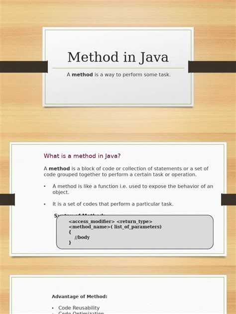 Method Definition Java 的图像结果