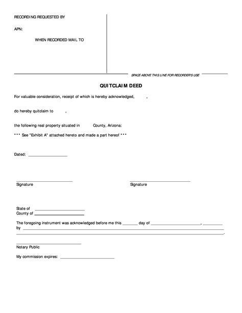 46 Free Quit Claim Deed Forms & Templates - Template Lab