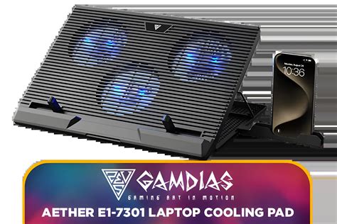 Buy Shop Gamdias Aether E1 Laptop Cooling Pad with Mobile Holder at Low ...