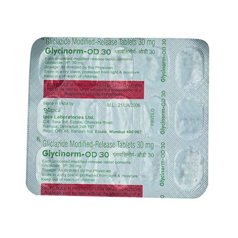 Glycinorm-OD 30 Tablet | Uses, Side Effects, Price | Apollo Pharmacy