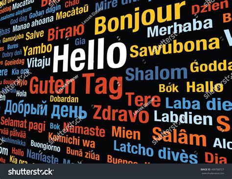 Word Hello Many Languages Vector Word Stock Vector (Royalty Free ...