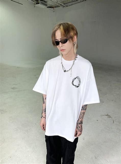 Futuristic Print Loose T-Shirt