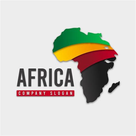 Slogan-Logo der Afrika-Kartenfirma | Kostenlose Vektor