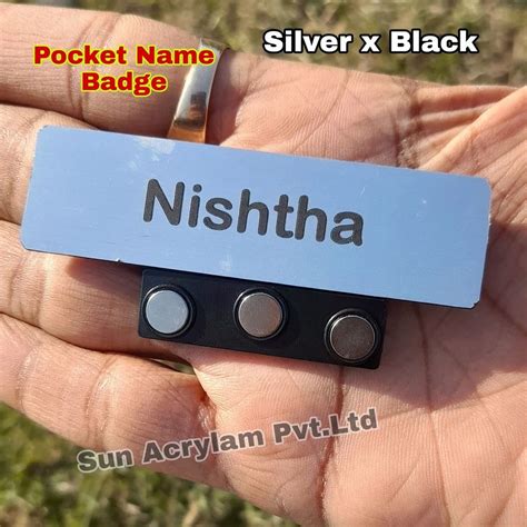 Acrylic Name Badge - Pocket Name Plate Badges Manufacturer from Ahmedabad