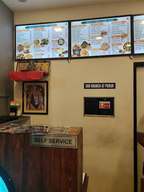 Menu at BTT Velachery, Chennai