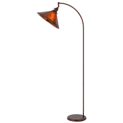 Natural Rust Mica Floor Lamp | Black Forest Decor