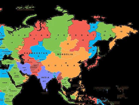 Time Zone Map Asia 的图像结果