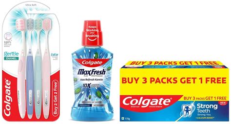 Buy Colgate Plax Pepper Mint Mouthwash, 500 ml & Gentle Enamel Ultra ...