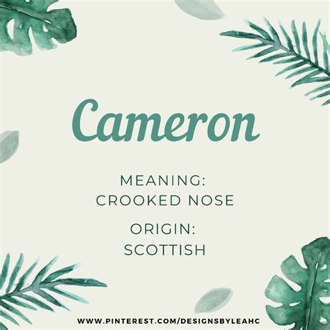 Cameron Male Name Meaning