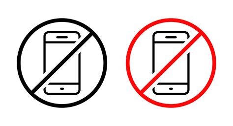 No smartphone area sign icon. Turn off cellphone symbol. Mobile phone ...