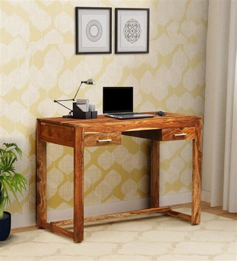SB Furniture Solid Sheesham Wood Study Table with 2 Storage Drawer for ...