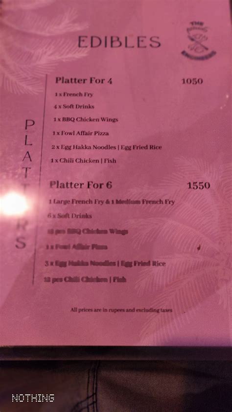 Menu at The Pseudo Engineers Cafe by 1972 Food Park, Kolkata