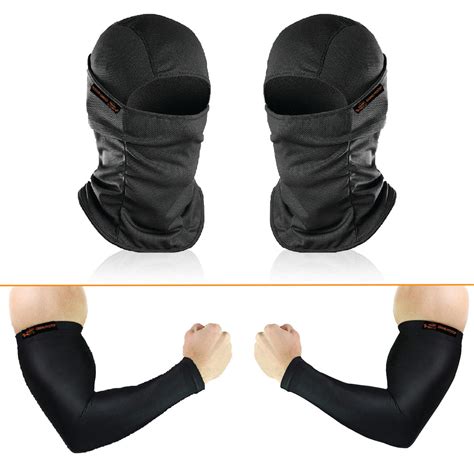 Buy Arm Sleeves and Face Mask Combo (Pack of 4) - Black Online ...
