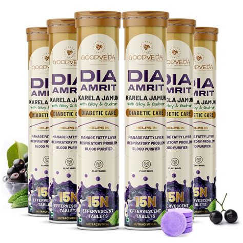 Buy Goodveda Ayurvedic Karela Jamun Fizz - 90 Effervescent Tablets ...
