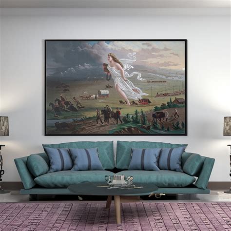American Progress by John Gast Canvas Wall Art Reproduction, Manifest ...