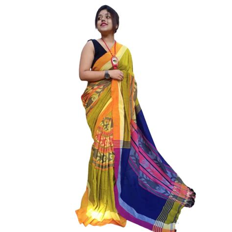 Buy Narayan Chandra Textile Women's Pure Khadi Cotton Handloom Saree ...
