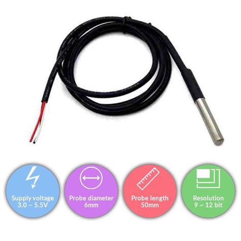 Buy DS18B20 Digital Temperature Sensor Probe Online in India | Robocraze