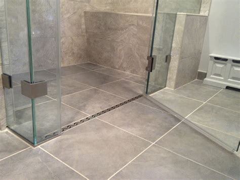 Curbless shower with a linear drain. | Shower tile, Shower pan tile ...