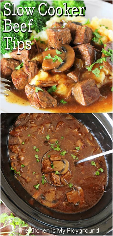 Slow Cooker Beef Tips | Crockpot recipes beef, Sirloin recipes, Slow ...