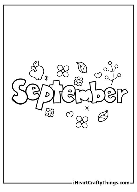September Coloring Sheets