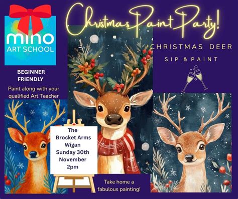 Christmas Bambi Paint Party! 🦌 @The Brocket Arms, Wigan, Wetherspoons ...