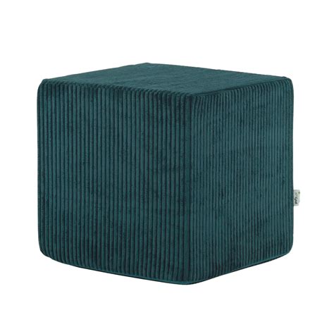 Cube puff fotel, 40x40, Bársony, Sötétzöld - eMAG.hu