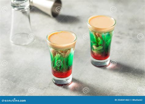 Halloween Zombie Brain Hemorrhage Shot Stock Image - Image of drink ...