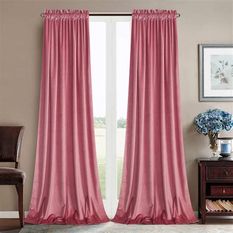 Roslynwood Candy Pink Velvet Curtains for Bedroom, Luxury Room ...