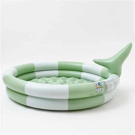 SUNNYLiFE Green Color Inflatable Backyard Pool Shark Tribe Khaki – The ...