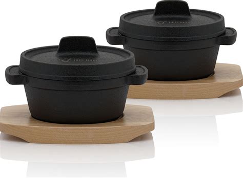 BBQ-Toro Mini Dutch Oven (2 sztuki) | Ø 11 cm | Żeliwny