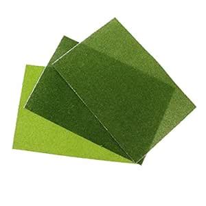 Buy Pack of 3 Plastic Simulation Lawn Sod Grass Mat Model Diorama ...