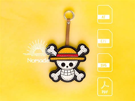 Straw Hat Jolly Roger Bag Charm Pattern - NomadeCrafts