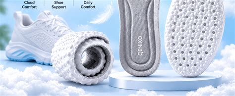 Qenixo Memory Foam Insoles – Super Soft, Shock Absorbing Shoe Inserts ...