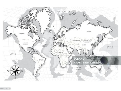Black and White World Map Paint 的图像结果