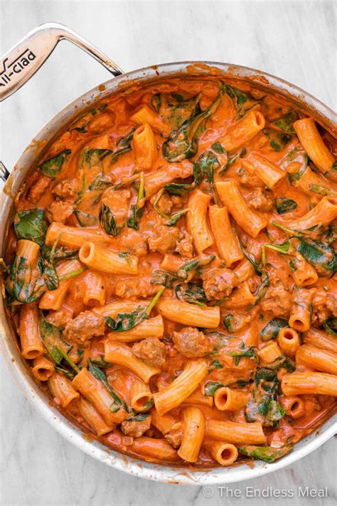 Creamy Italian Sausage Pasta with Spinach