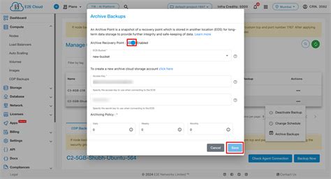 CDP Backups | E2E Cloud
