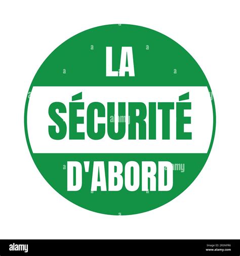 Safety first symbol icon in French language Stock Photo - Alamy