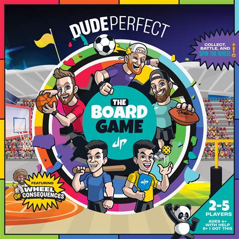 Dude Perfect The Board Game: Skills & Action Game, for All Ages, 5 ...