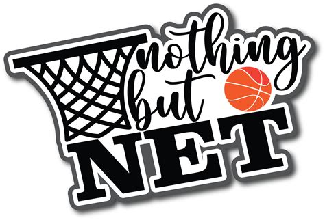 Nothing But Net - Basketball - Scrapbook Page Title Sticker | Scrapbook ...