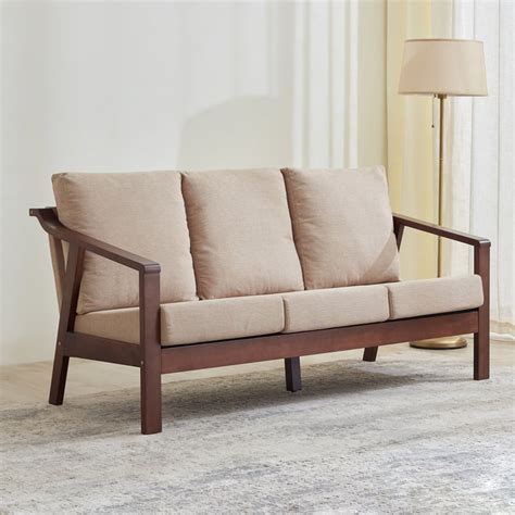 Buy Helios Zara Fabric 3-Seater Sofa - Beige from Helios by Home Centre ...