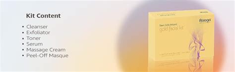 Raaga Professional Stem Cells Infused Gold Facial Kit | Gold Colloid ...