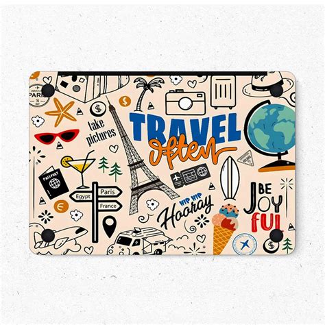 World Map Travel Doodle Sketch Laptop Skin for MacBook | Buy Online Now ...