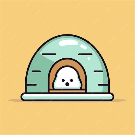 Premium Vector | A chicken house with a hole in the middle.