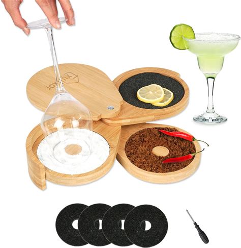 Amazon.com | Exylixor Margarita Salt Rimmer Set, 3-Tiers Salt Rimmer ...